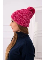 Fleecová čepice Fiona model 18751239 fuchsiová + světle pudrově růžová - K-Fashion