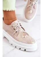 Kožené Boty S Srdce Béžová model 21577187 - Boto