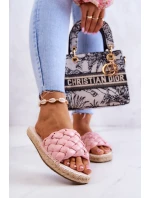 Kožené pletené pantofle Big Star model 21580662 Růžová - Big Star Shoes