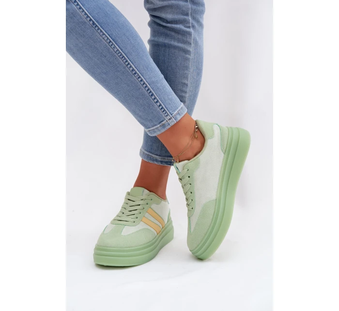 Dámské tenisky na platformě Zelená model 21997859 - Boto