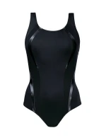 Dámske jednodielne plavky Atlantic sport 34LA2 Čierne so zelenou a sivou - SELF