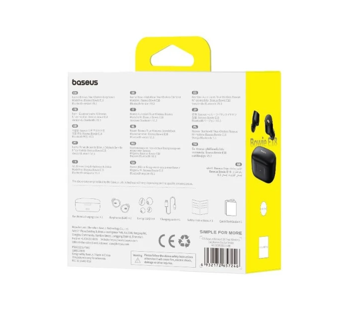 Bezdrátová sluchátka Baseus  (černá) model 21862200