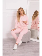 Tepláková súprava s kapucňou púdrovo ružová Tepláková súprava s kapucňou púdrovo ružová