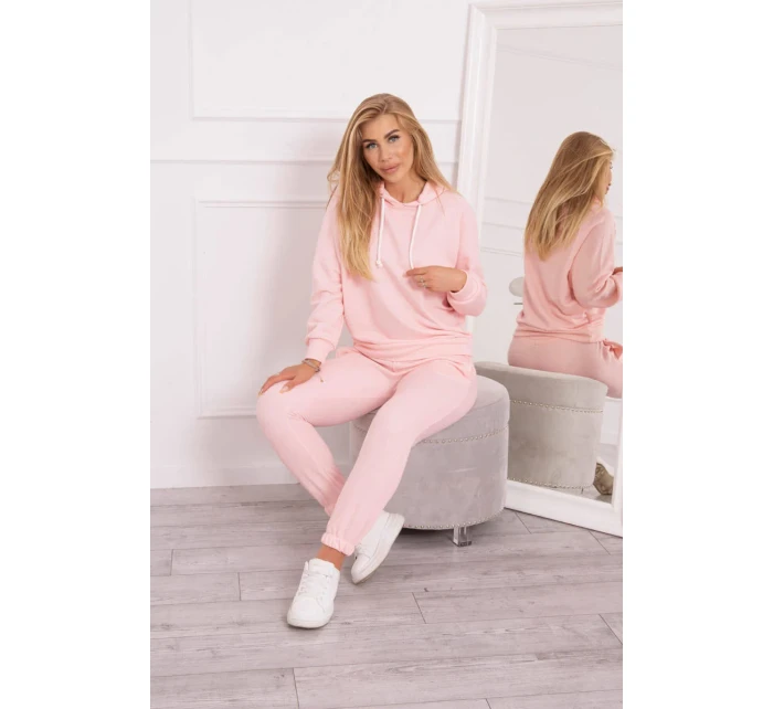 Tepláková súprava s kapucňou púdrovo ružová Tepláková súprava s kapucňou púdrovo ružová