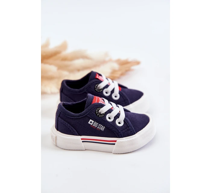 Dziecięce Niskie Trampki Big Star JJ374163 Granatowe