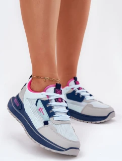 Buty Sportowe Damskie Na Platformie Big Star RR274A225 HI-POLY SYSTEM Niebieskie