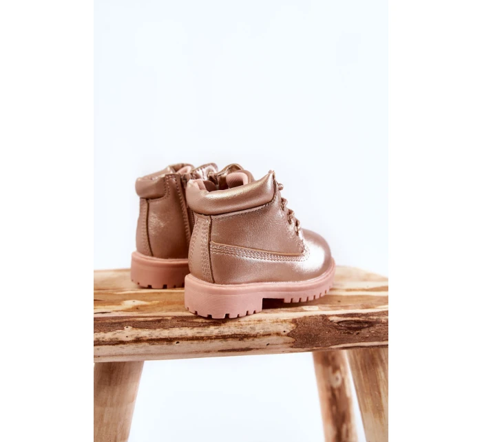 Dziecięce Trapery Botki Złoty Róż Dexter