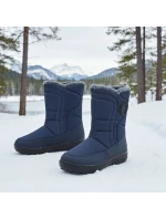 Dámské ploché zateplené sněhule tmavě modré model 21906476 - Potocki