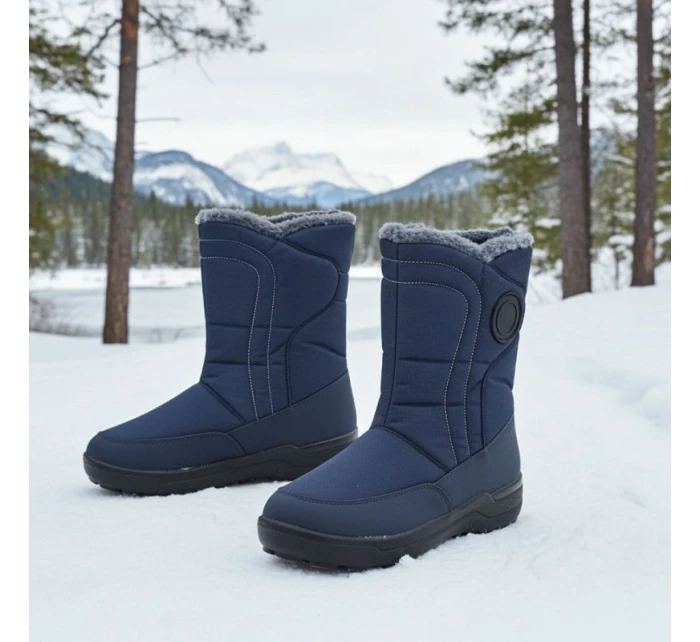 Dámské ploché zateplené sněhule tmavě modré model 21906476 - Potocki