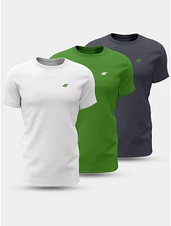 Pánske tričko (SET 3 tričiek) 4F 4FWSS26TTSHM4216-90S
