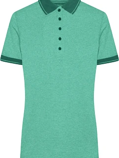 Daiber JN 705 Dámske melírované polo tričko z džerseju 02.0705 zelená melírovaná/tmavozelená