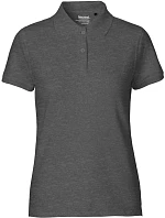 O Dámské piqué polo z bio bavlny dark heather model 22503796 - Neutral O Dámské piqué polo z bio bavlny dark heather model 22503796 - Neutral