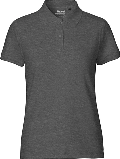O Dámské piqué polo z bio bavlny dark heather model 22503796 - Neutral