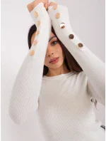 Sweter PM SW model 18909279 ecru - FPrice Sweter PM SW model 18909279 ecru - FPrice