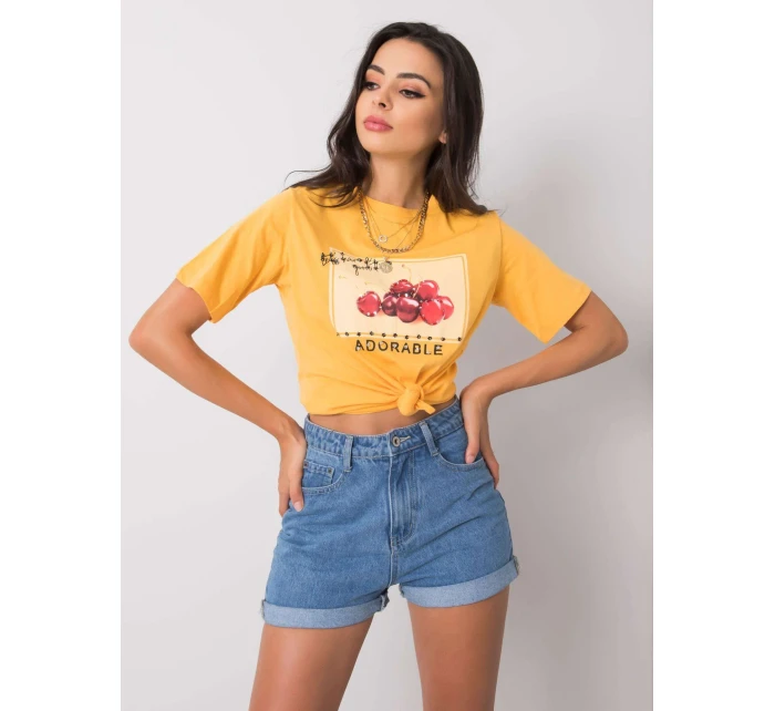 T shirt PM TS model 20985207 jasny pomarańczowy - FPrice T shirt PM TS model 20985207 jasny pomarańczowy - FPrice