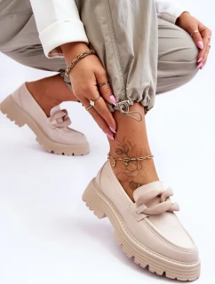 Kožené mokasínové boty Big Star  Béžová