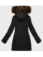 Černobéžová dámská bunda s kapucí model 21439603 - J.STYLE Černobéžová dámská bunda s kapucí model 21439603 - J.STYLE