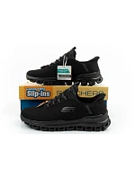 Pánske topánky Skechers Sneakers Glide-Step Pohodlné ľahké tenisky Slip-Ins black