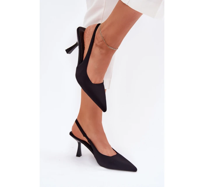 Sandały Damskie Na Szpilce Czarne Lunira