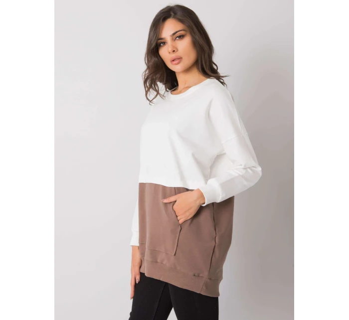 Blúzka RV BL 7197.89P bielo-hnedá Blúzka RV BL 7197.89P bielo-hnedá