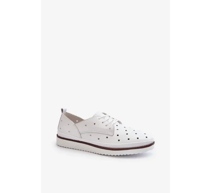 Dámske kožené topánky, biele S.Barski Dámske kožené topánky, biele S.Barski