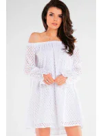 Denné šaty A435 Biela - Awama