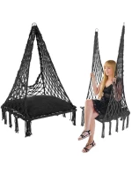Závesná sedačka DRAGON HAMMOCK 60x60x115 cm s poduškou DARK GREY Závesná sedačka DRAGON HAMMOCK 60x60x115 cm s poduškou DARK GREY