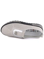 Dámske kožené topánky na platforme béžové S.Barski 7092 Dámske kožené topánky na platforme béžové S.Barski 7092