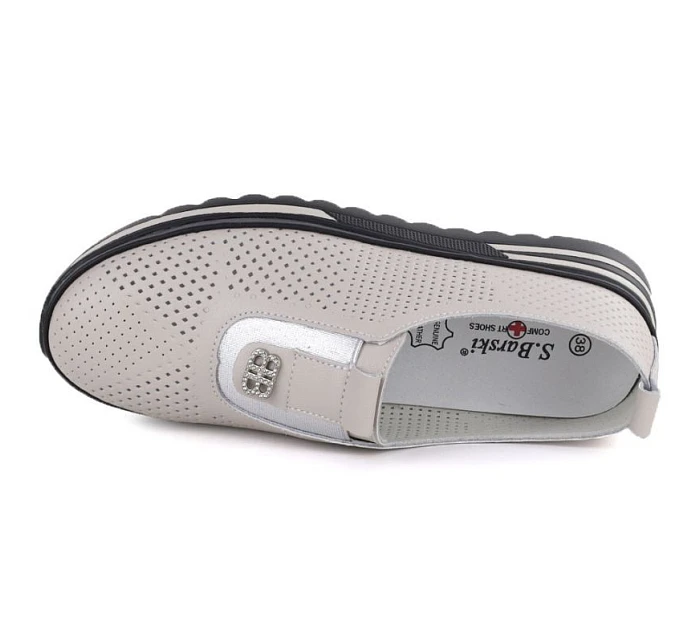 Dámske kožené topánky na platforme béžové S.Barski 7092 Dámske kožené topánky na platforme béžové S.Barski 7092