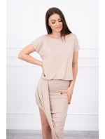 Sukienka asymetryczna beżowa Sukienka asymetryczna beżowa