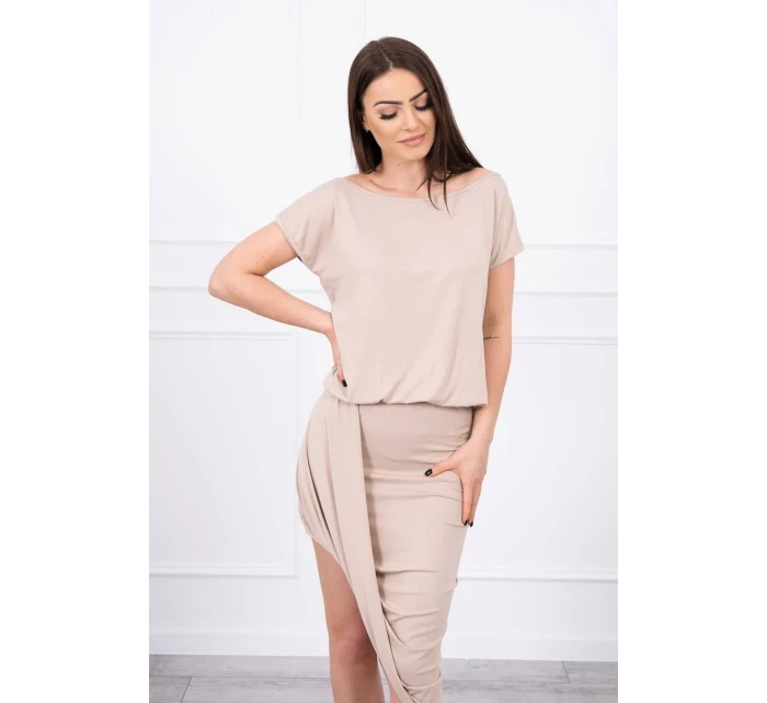 Sukienka asymetryczna beżowa Sukienka asymetryczna beżowa