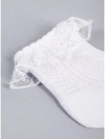 Dievčenské ponožky s volánom 3Pack SKL-0009G-0100 white - Yoclub