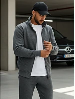 Pánska mikina na zips s kapucňou, antracitová, BX4111 – Hi-Tec Pánska mikina na zips s kapucňou, antracitová, BX4111 – Hi-Tec