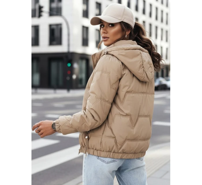 Dámská přechodná prošívaná bunda béžová Dstreet model 21973522 - FashionStreet