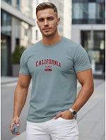 Tshirt męski bawełniany z nadrukiem California petrol model 22316134 - FashionStreet Tshirt męski bawełniany z nadrukiem California petrol model 22316134 - FashionStreet