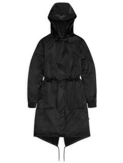 Rains nepremokavý kabát STRING W PARKA W3 18550 84 BLACK GRAIN