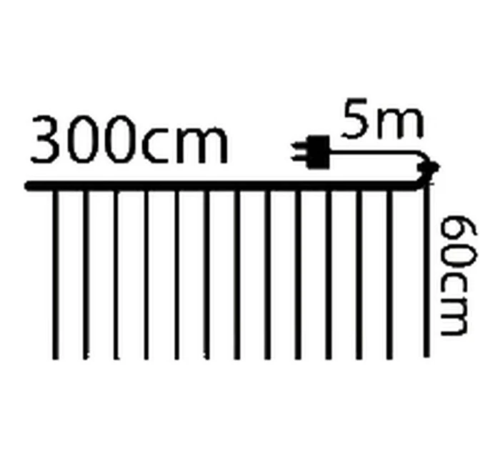 VIANOČNÉ STROMČEKY VONKAJŠIE/VNÚTORNÉ SVETELNÉ ZÁVESY 120 LED 300X60CM S DIAĽKOVÝM OVLÁDANÍM TEPLÁ BIELA