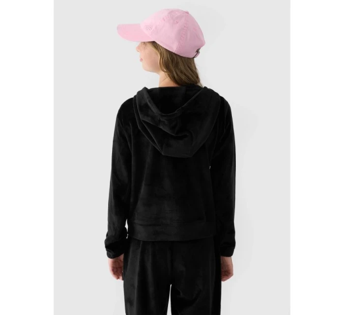 Dívčí velurová mikina s kapucí Junior model 21907483 - 4F