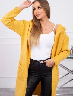 Svetr s kapucí a kapsami hladký model 21752986 - K-Fashion