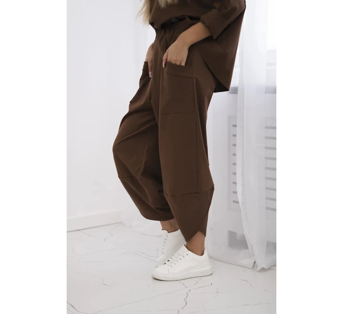 Souprava Punto Milano Winter tepláky + kalhot hnědý