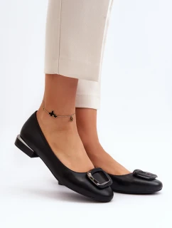 Baleriny Z Klamrą Sergio Leone BL203 Czarne