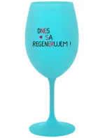 DNES SA REGENERUJEM! - tyrkysový pohár na víno 350 ml DNES SA REGENERUJEM! - tyrkysový pohár na víno 350 ml