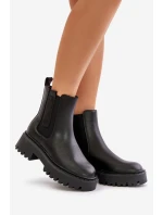 Kožená členková obuv OO274A386 čierna - Big Star
