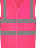 Yoko HVW 120 Hi-Vis sieťovaná bezpečnostná vesta 79.W120 ružová
