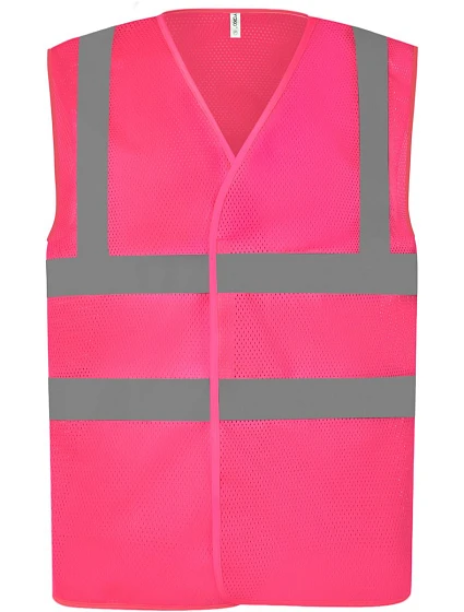 Yoko HVW 120 Hi-Vis sieťovaná bezpečnostná vesta 79.W120 ružová Yoko HVW 120 Hi-Vis sieťovaná bezpečnostná vesta 79.W120 ružová