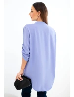 Halenka s delším zadním dílem světle fialová