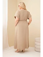 Dámské šaty Plus Size s model 22159129 pasem fango - K-Fashion