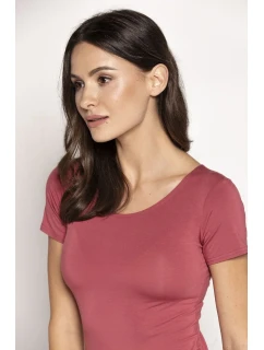 Blúzka Carla s krátkym rukávom Antique pink - Babell