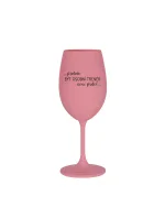 PROTOŽE BÝT OSOBNÍ TRENÉR NENÍ PRDEL - růžová sklenice na víno 350 ml
