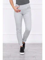 Dámské kalhoty model 21196094 světle šedé - Kesi